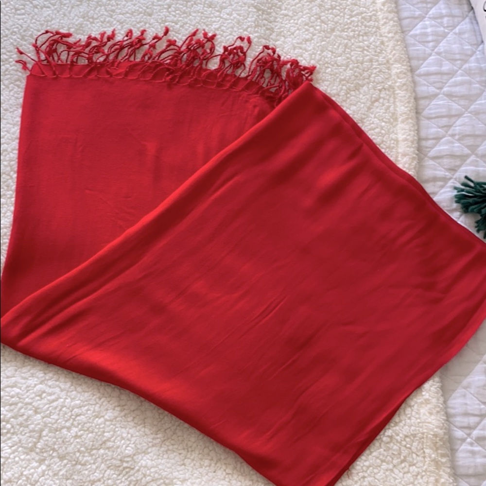 Red scarf perfect for holidays!